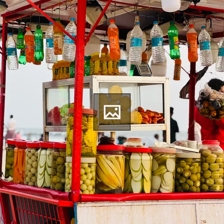 Food Cart Display with Jars
