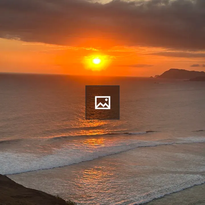 Sunset over cliff