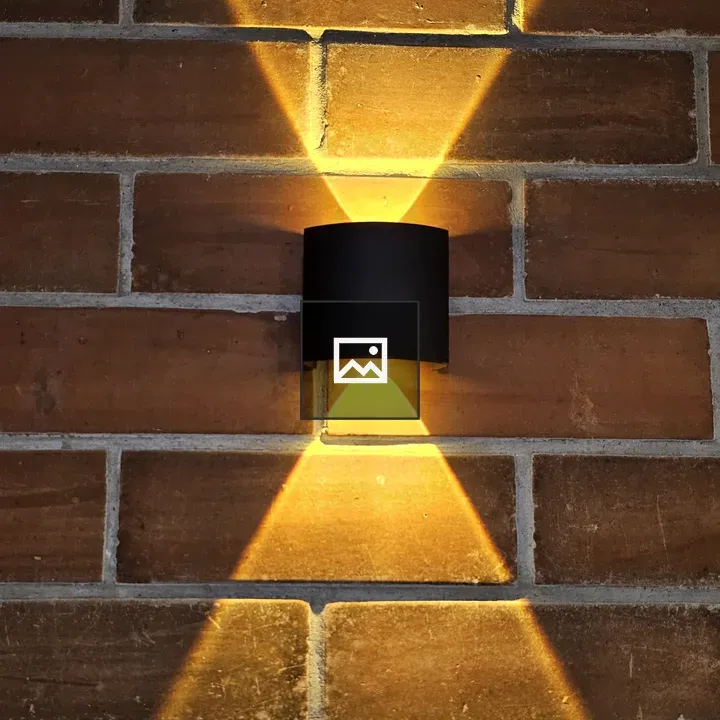 LED wall lamp on brick wall