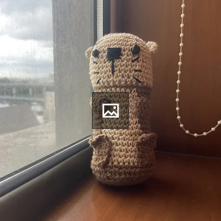 Crocheted Otter toy