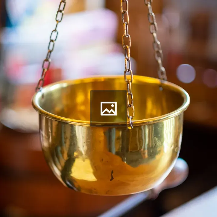 Copper weighing scale bowl