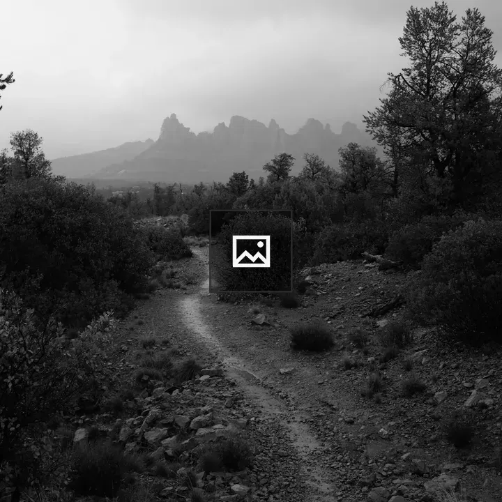 Sedona skyline from muddy path
