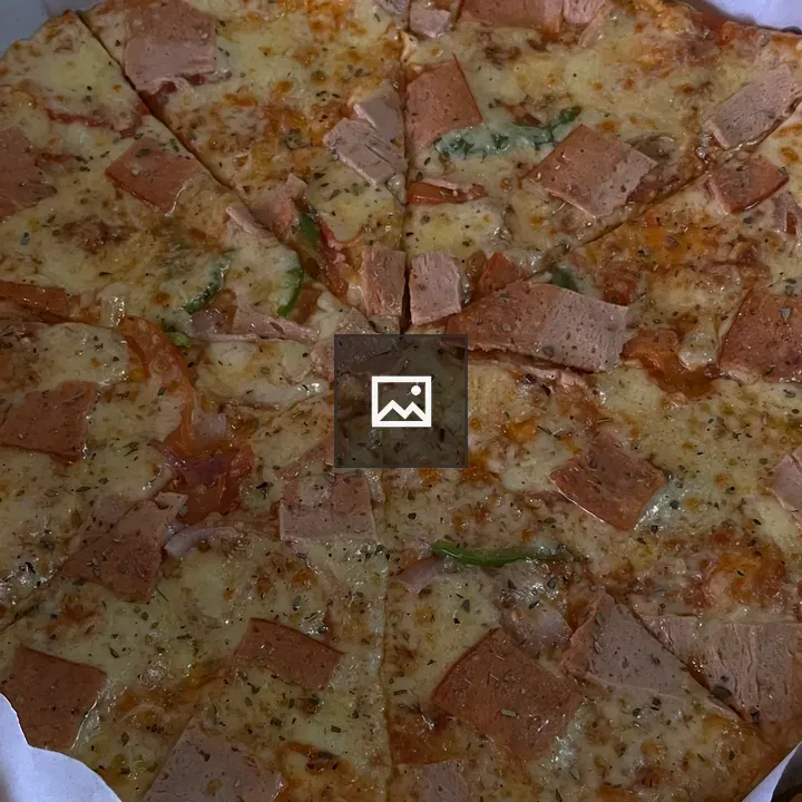 Pizza on Round Plate