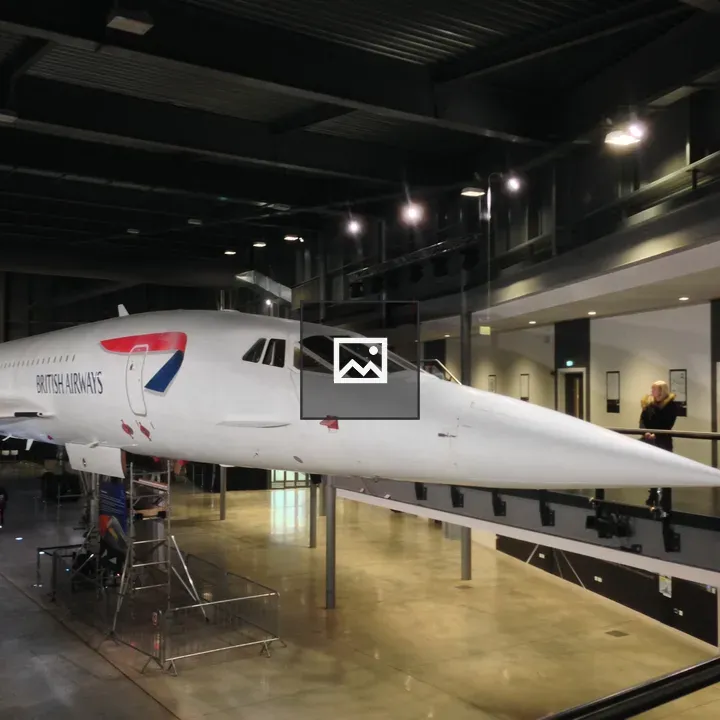 Concorde on display in Bristol museum