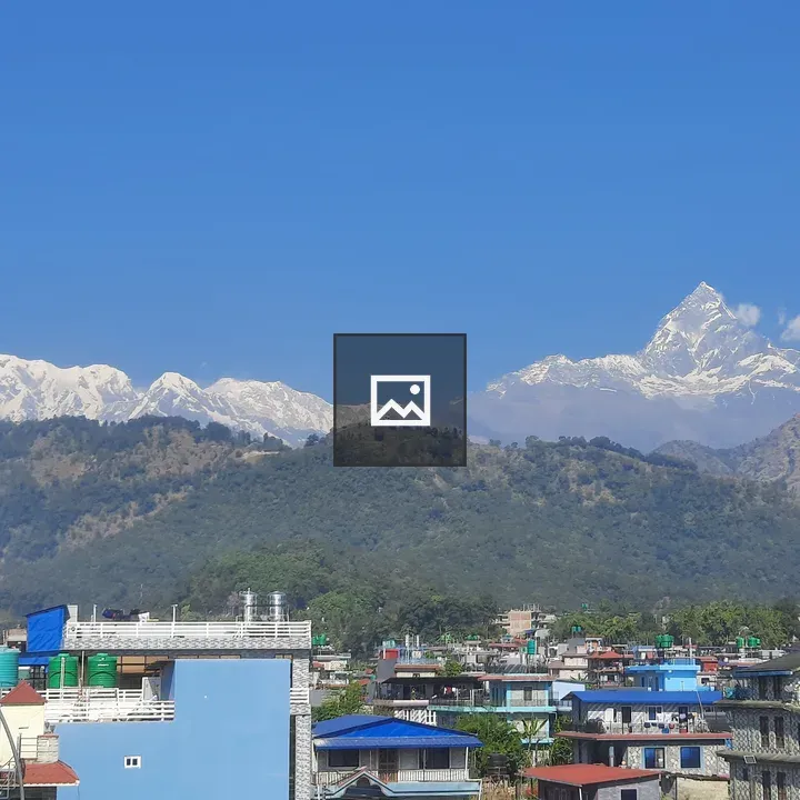 Mount Machhapuchhre from Pokhara roof