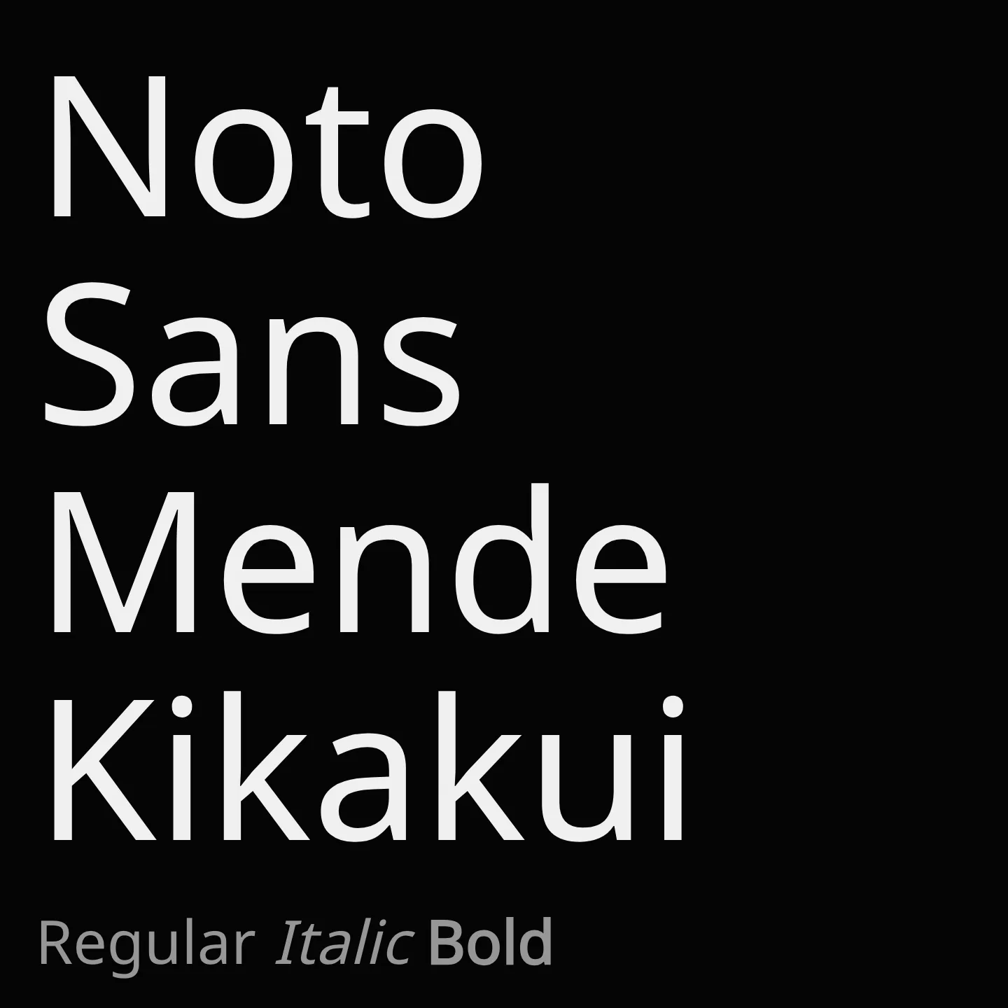 Noto Sans Mende Kikakui