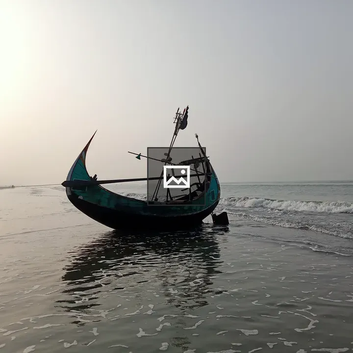 Sampan Boat at Cox's Bazar Beach
