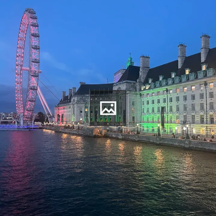 Twilight London Eye and Historic Building