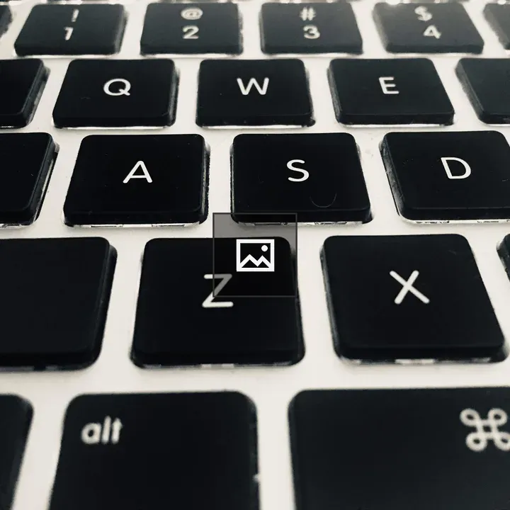Keyboard close-up in black and white
