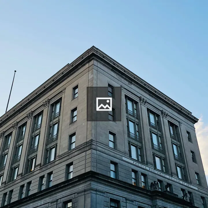 Corner view of art school building