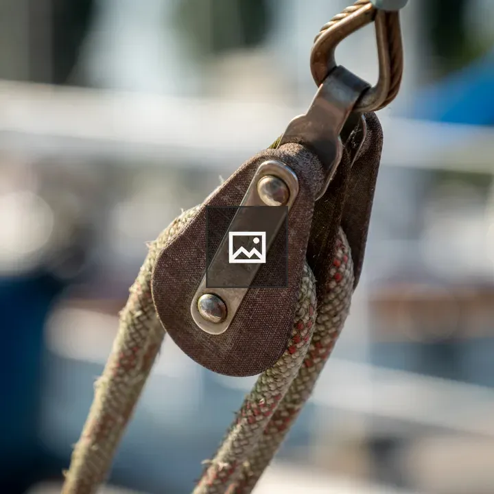 Pulley on a classic sail boat