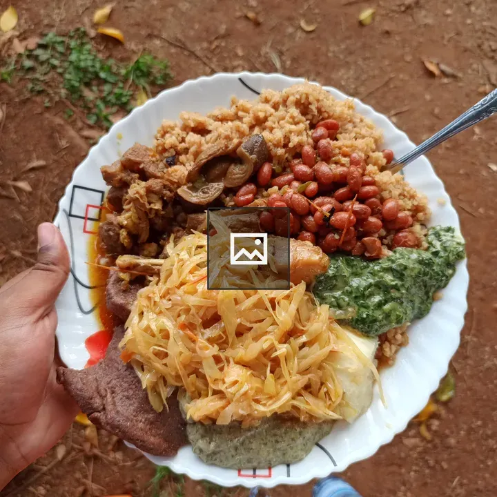 Plate of local foods