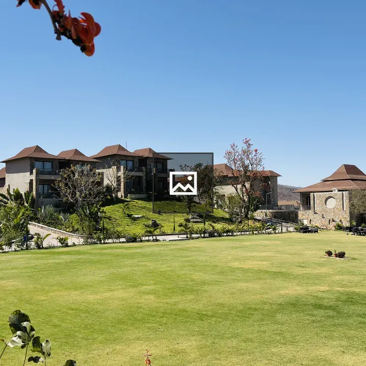 Lawn with Villas on hillside