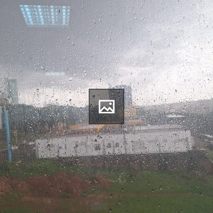 Window with Rain Droplets