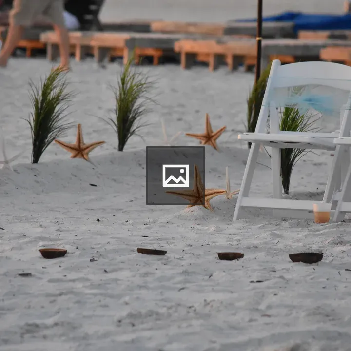 Wedding chairs on the beach