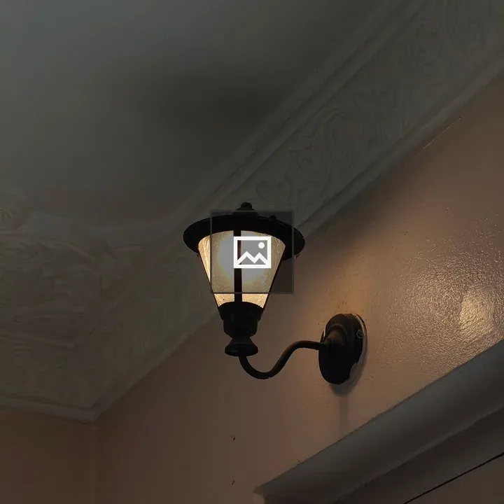 Vintage wall lamp with glass shade