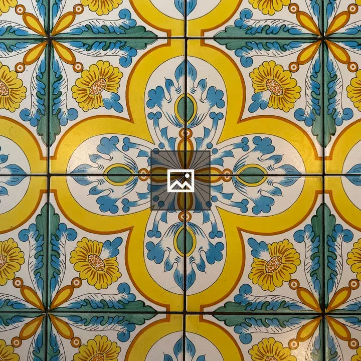 Decorative tile floor in Turin