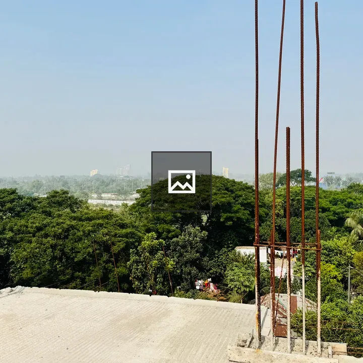 Rooftop View With Rusty Rebars