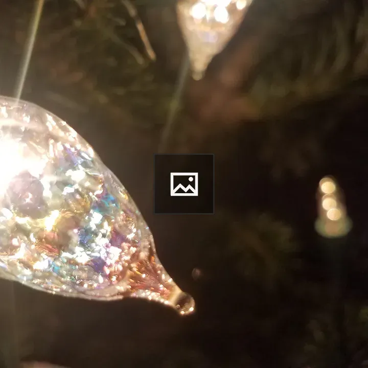Christmas tree lightbulb