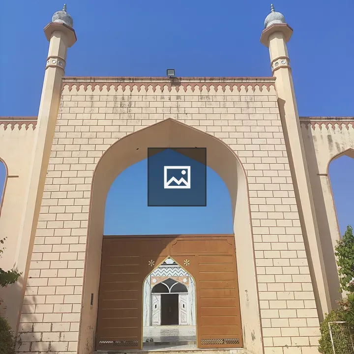 Mosque Entrance on Sunny Day