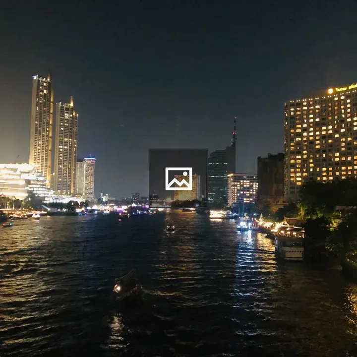 Bangkok riverside night view