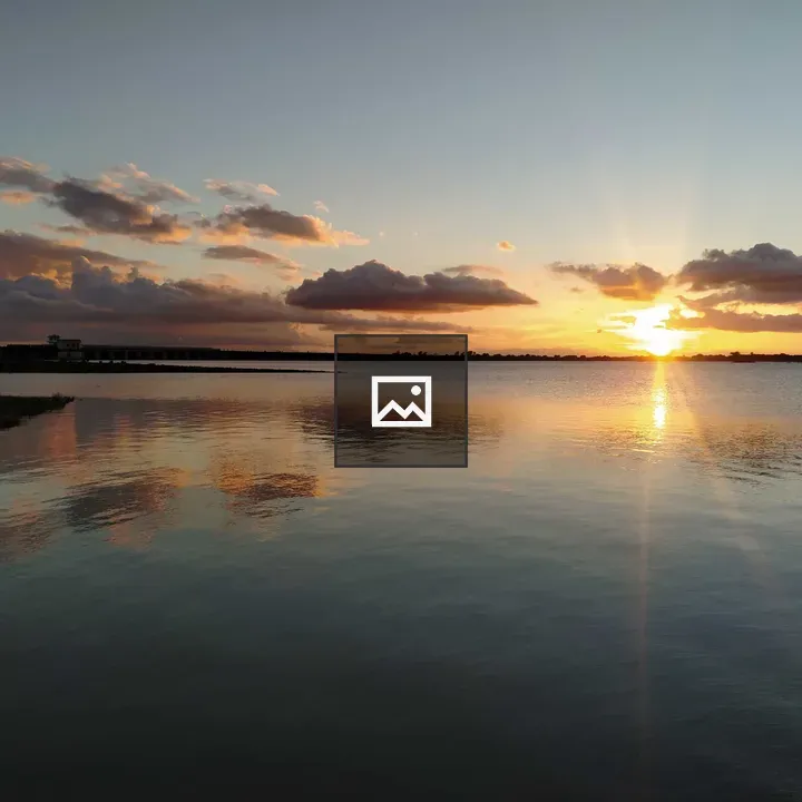 Majestic sunset lake view