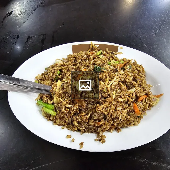 Puffed Rice on White Plate