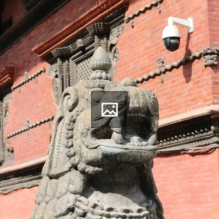 Stone Lion Statue Close-up