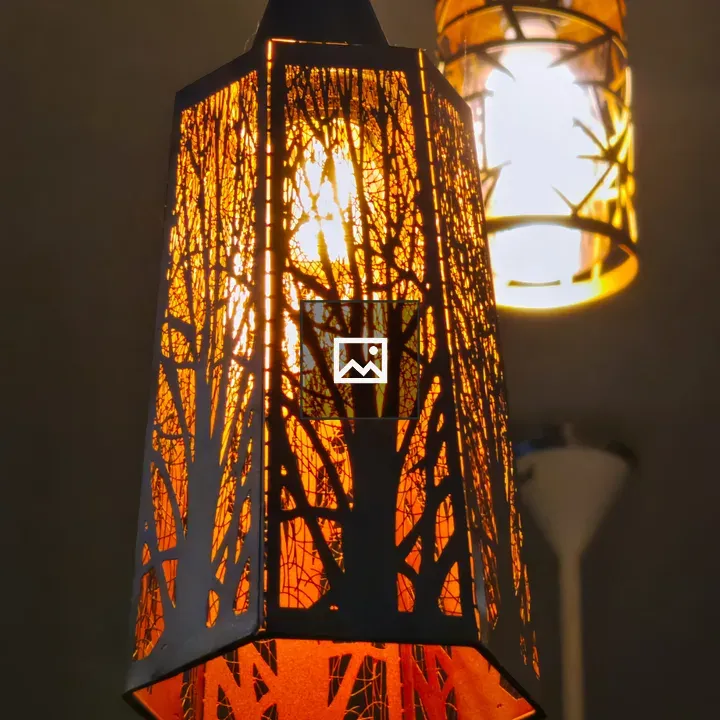 Home decor lamp with tree branch design
