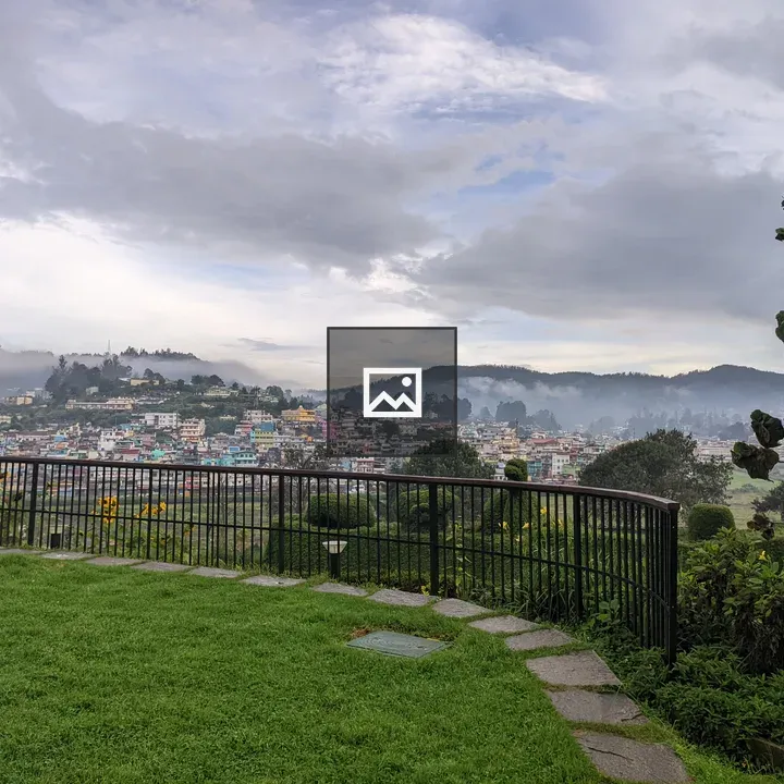 Distant foggy Ooty landscape