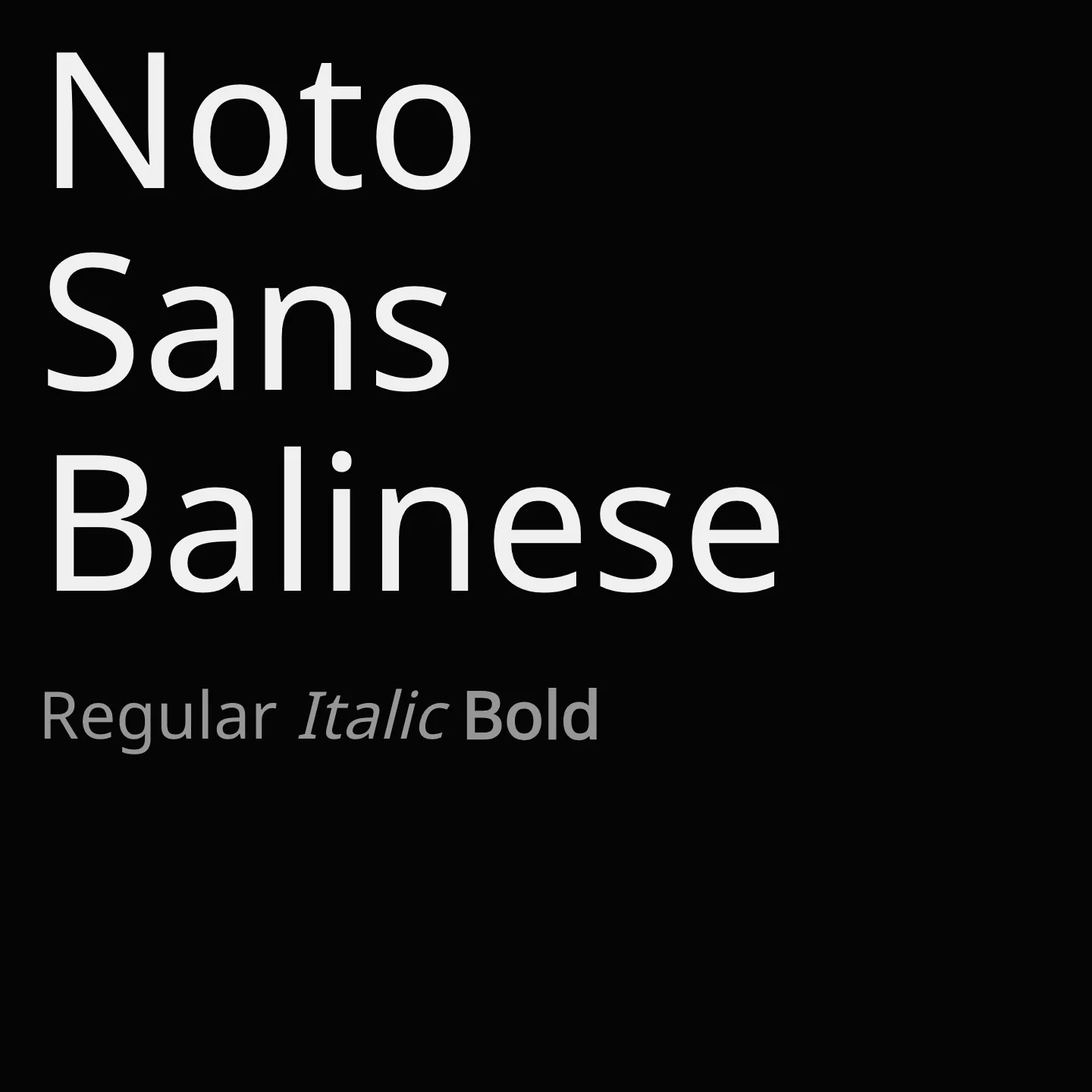 Noto Sans Balinese