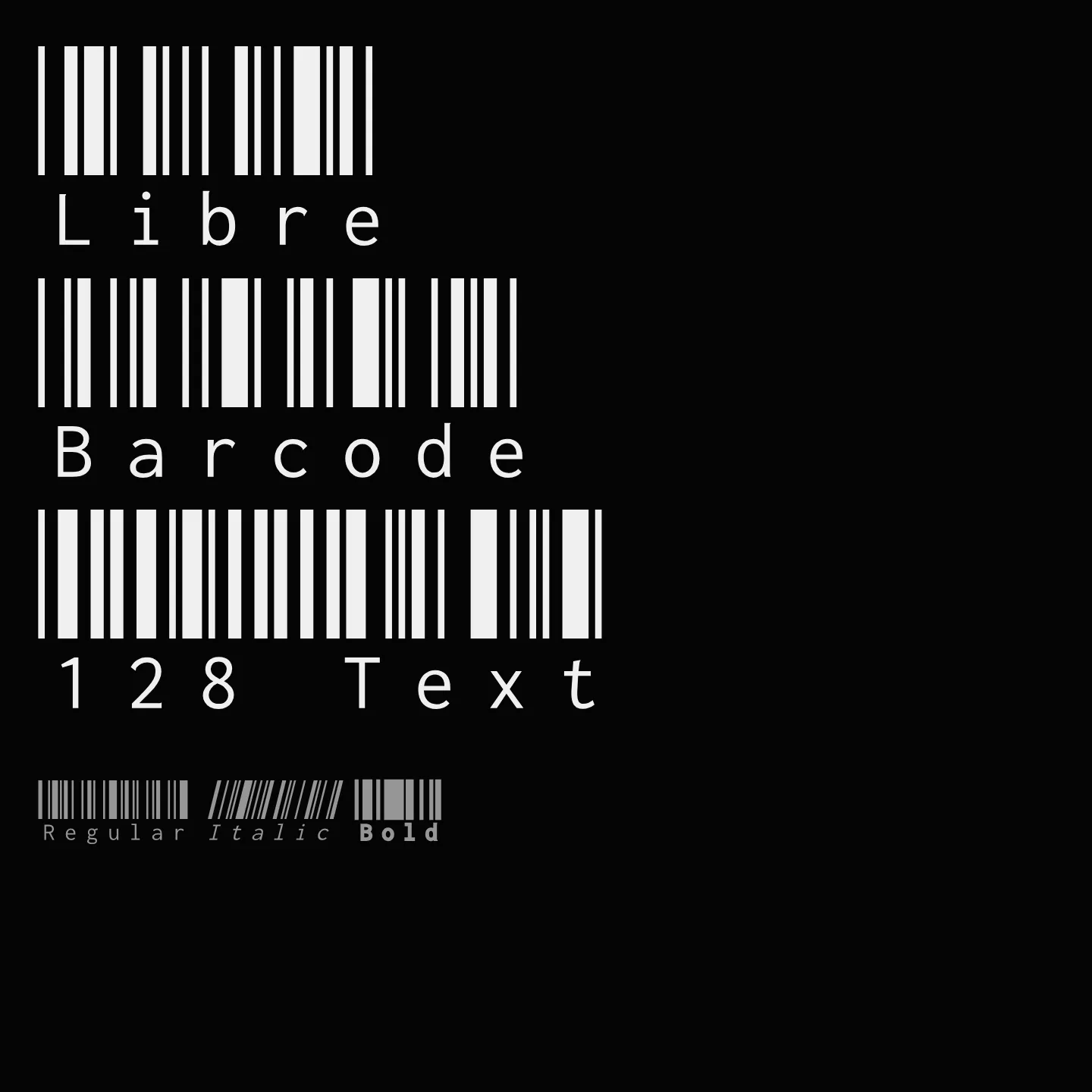 Libre Barcode 128 Text