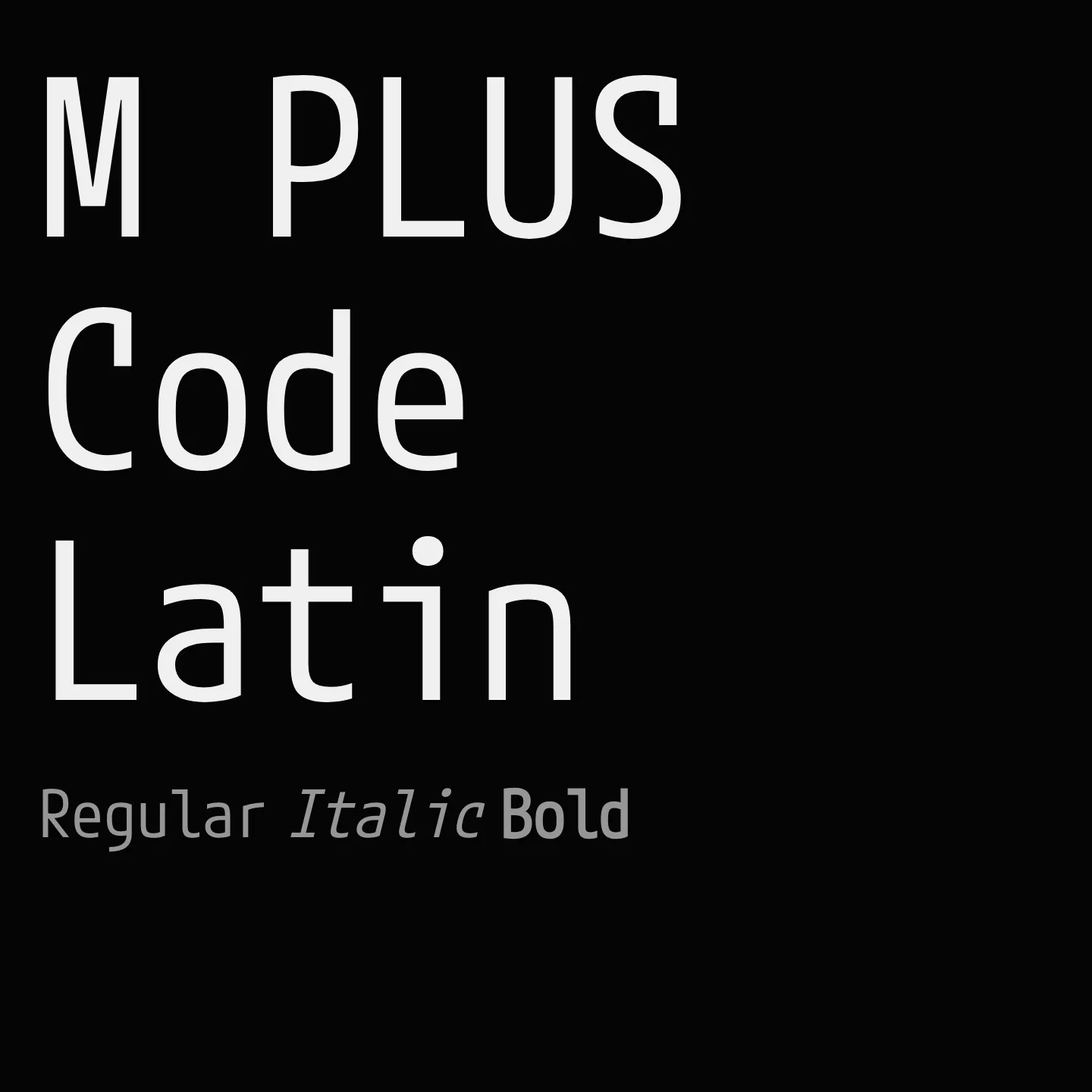 M PLUS Code Latin