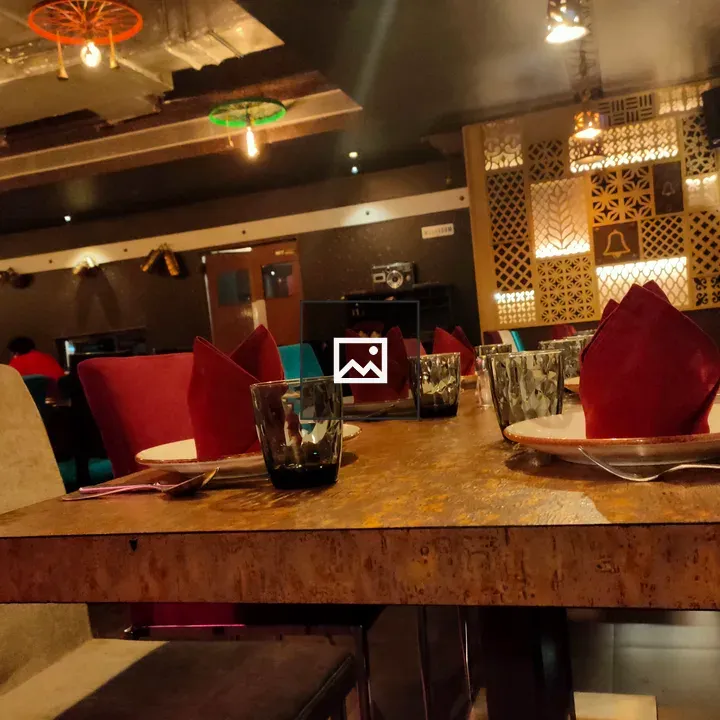 Interior restaurant table setup