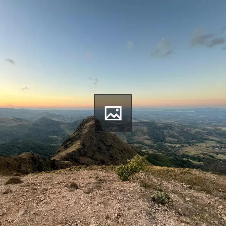 Rocky peak sunset landscape