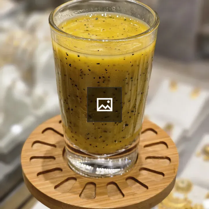 Passion fruit smoothie glass