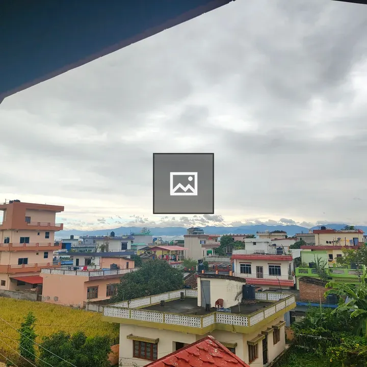 View from a Roof Over Colorful Houses