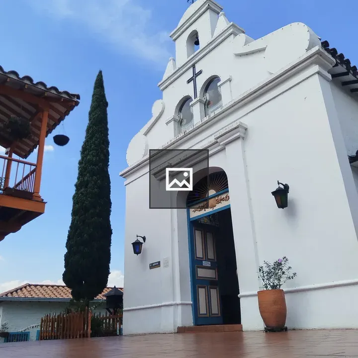 White church with bell tower