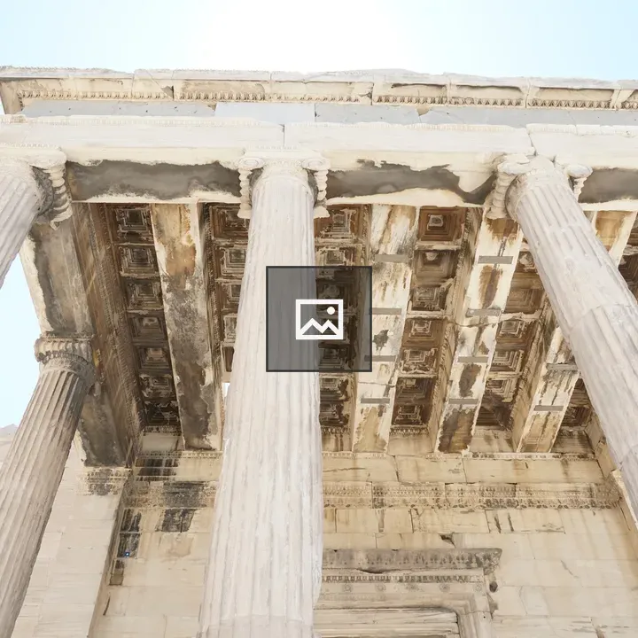 Greek temple roof in Athens