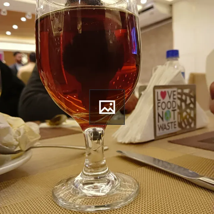 Wine glass on table