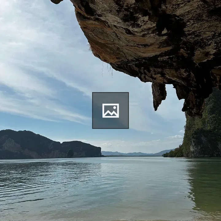Tranquil Beach Under Hill