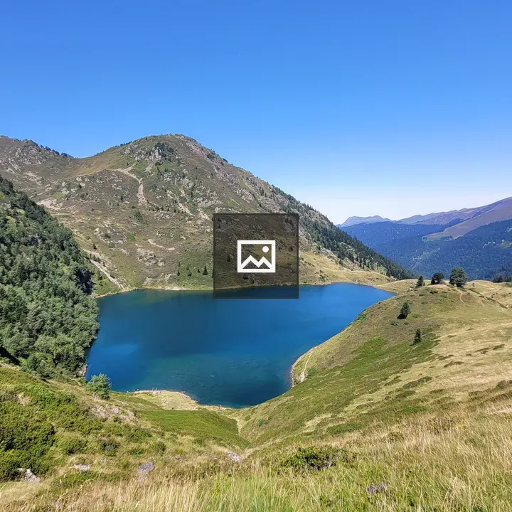 Mountain Lake with Green Hills
