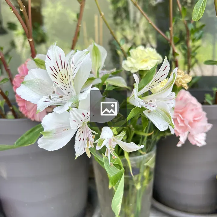 Lilies in Glass Vase
