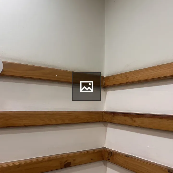 Corner with wooden railings