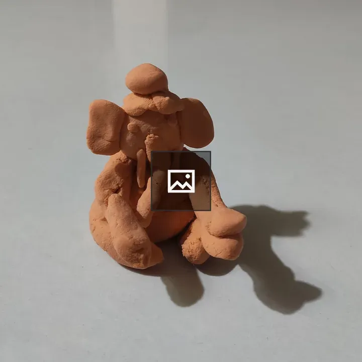 Ganesha clay idol seated