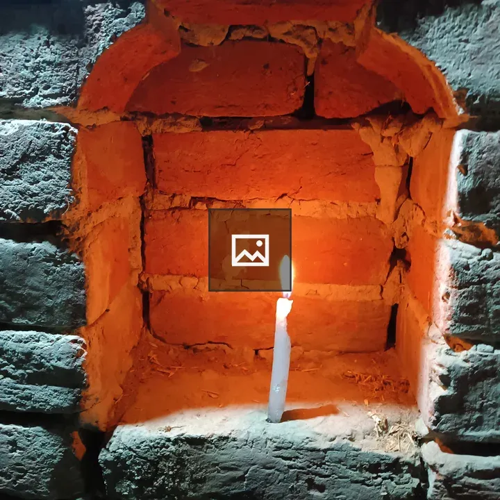 Candle in a historical wardrobe almirah