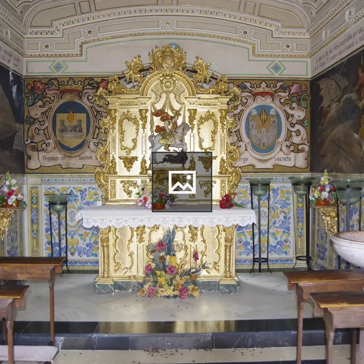 Gold altar in chapel