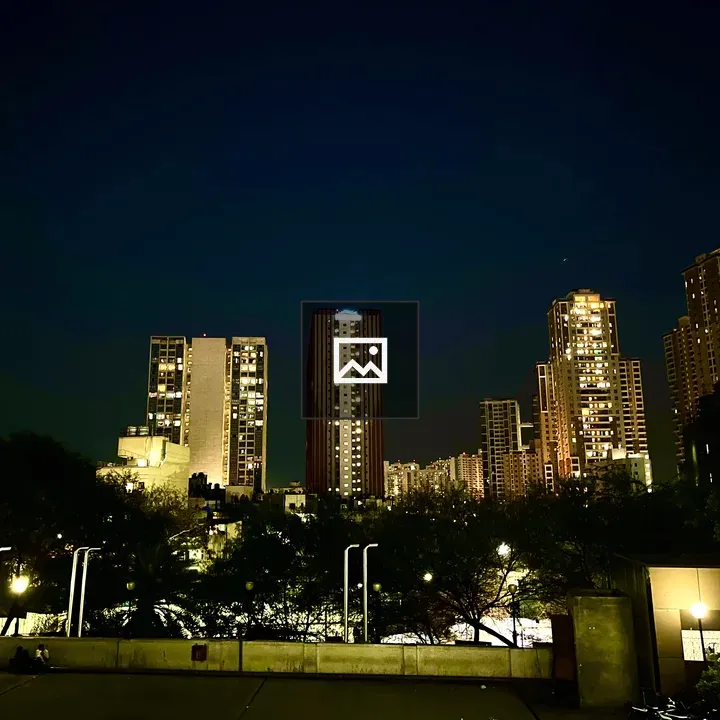 Night sky with city lights