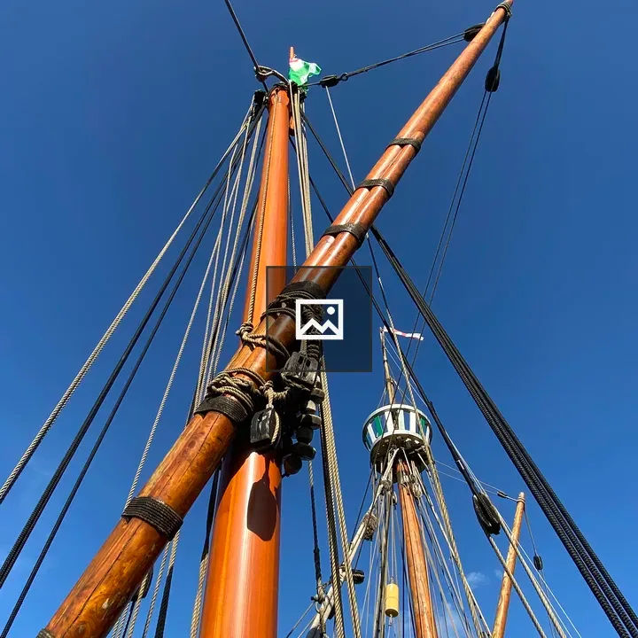 Sailing ship mast and rigging
