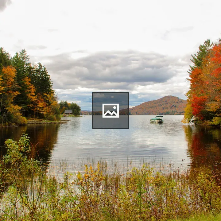 Peaceful lake scene Adirondacks